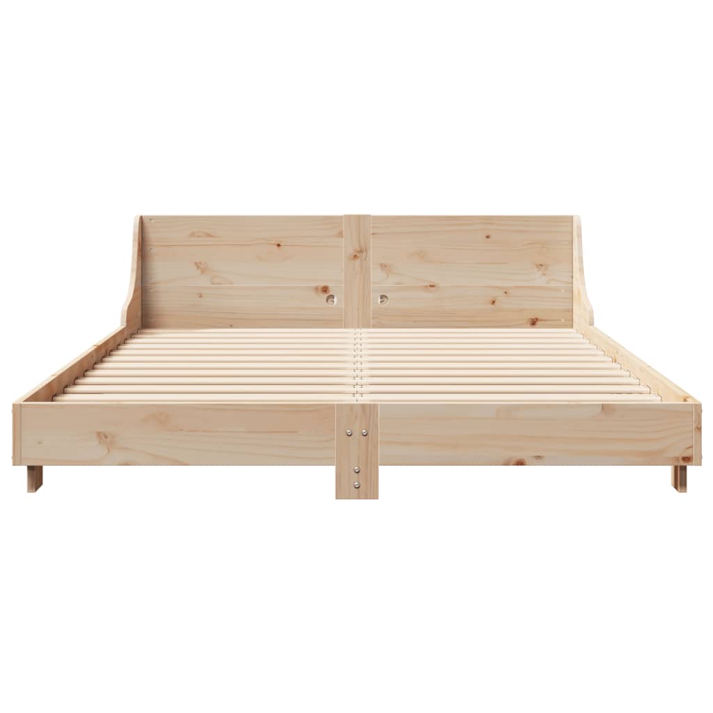 Solid Pine Wood Bed Frame 120x200 cm - No Mattress Included