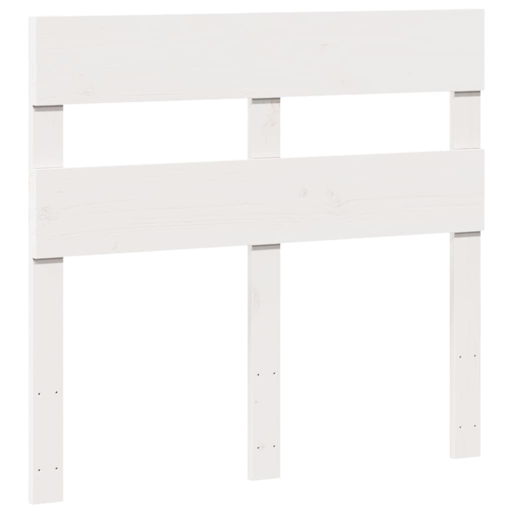 Solid Pine Wood Bed Frame - White 90x200 cm (No Mattress)