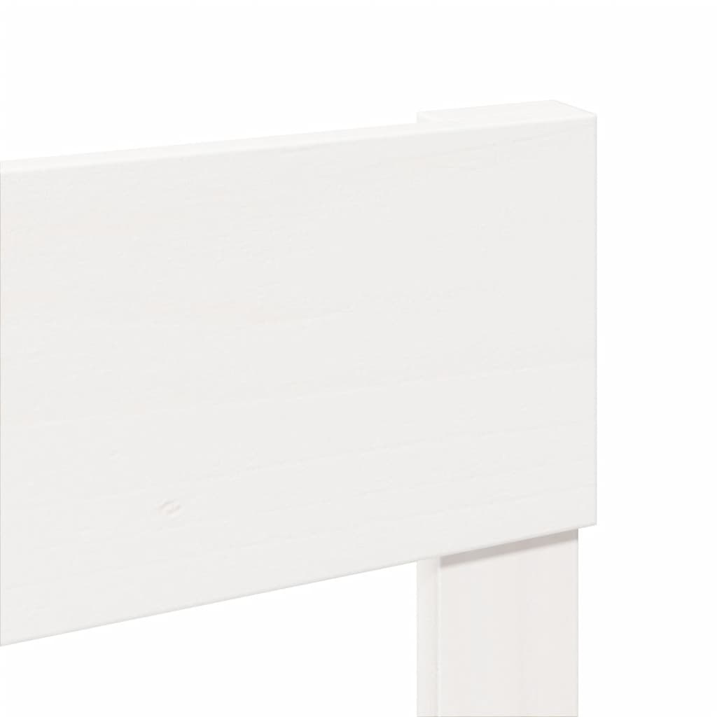 Solid Pine Wood Bed Frame - White 90x200 cm (No Mattress)