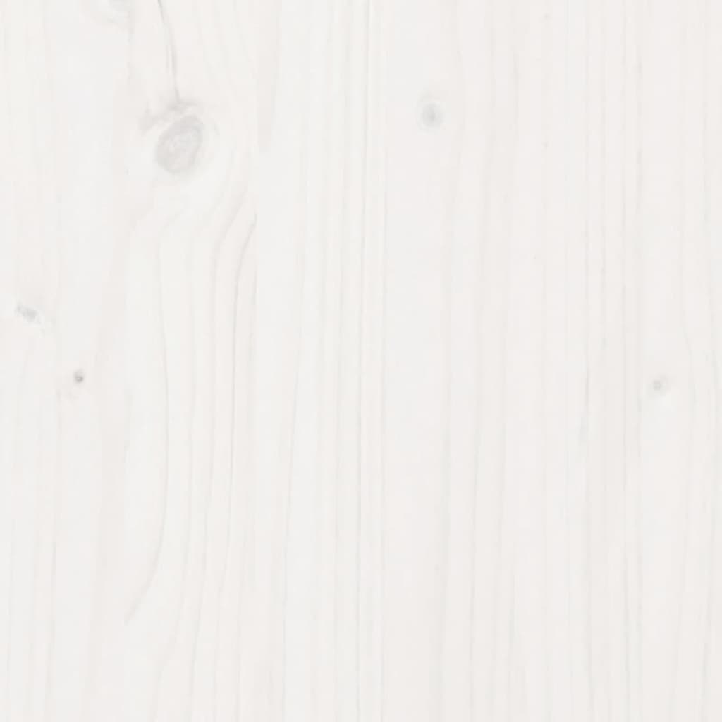 Solid Pine Wood Bed Frame - White 90x200 cm (No Mattress)