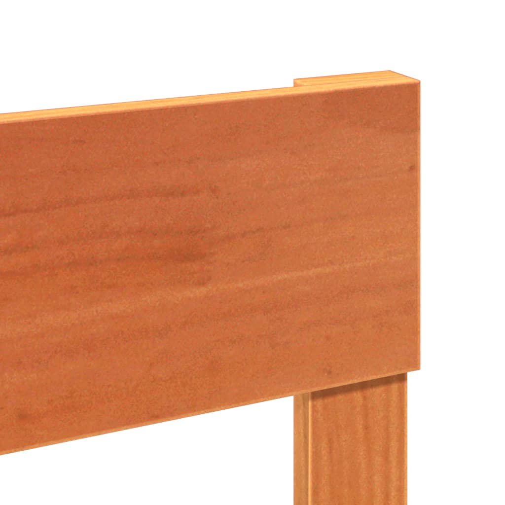 Solid Pine Wood Bed Frame, Wax Brown, 90x190 cm, Single Size