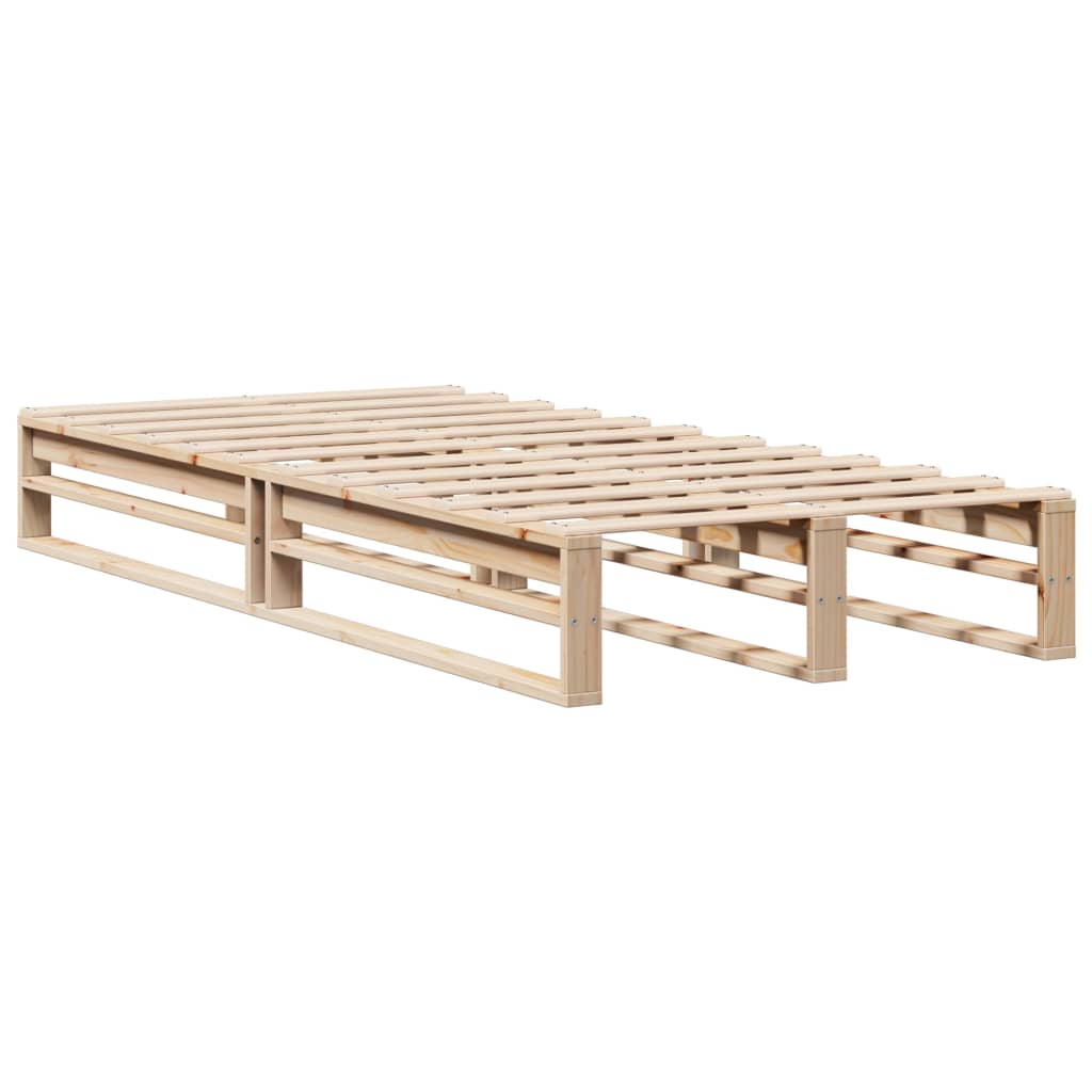 Solid Pine Wood Bed Frame 100x200 cm - Mattress Excluded