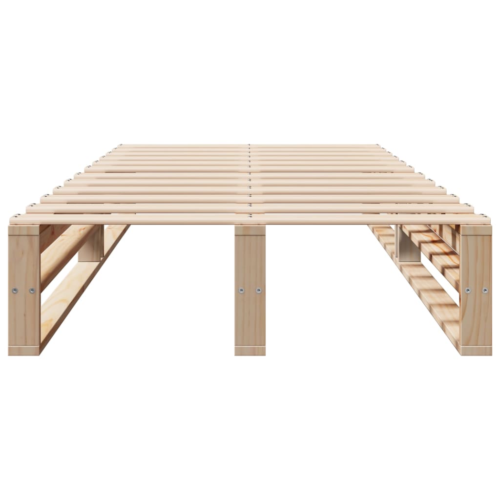 Solid Pine Wood Bed Frame 100x200 cm - Mattress Excluded