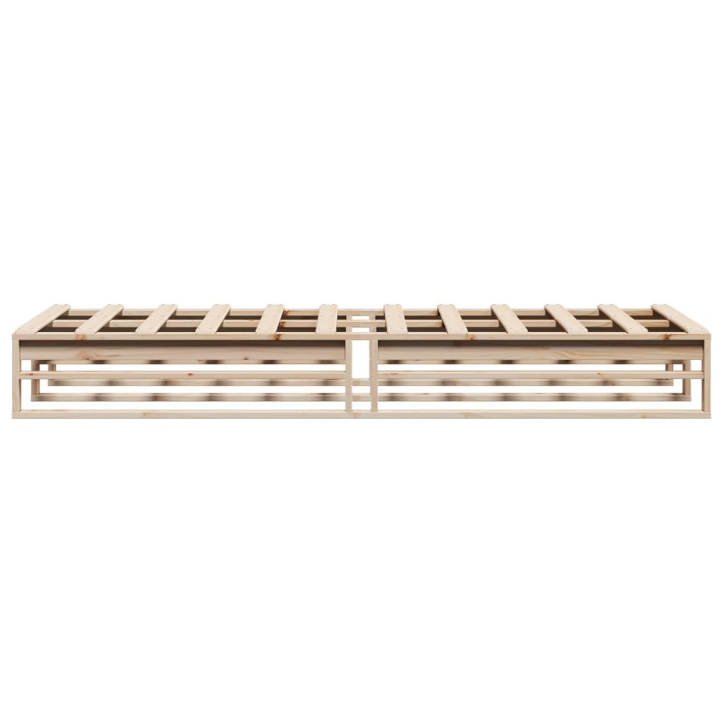 Solid Pine Wood Bed Frame 100x200 cm - Mattress Excluded