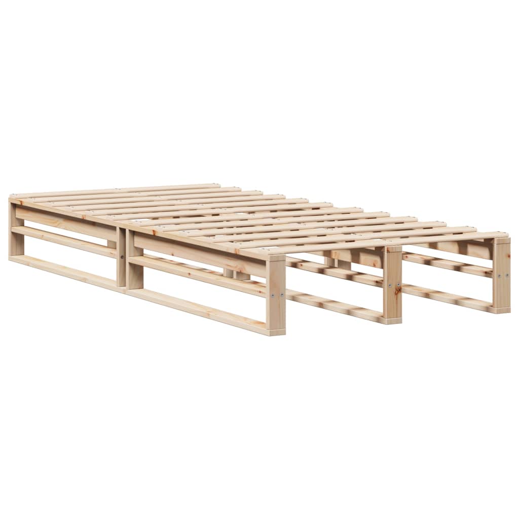 Solid Pine Wood Bed Frame 100x200 cm - Mattress Excluded