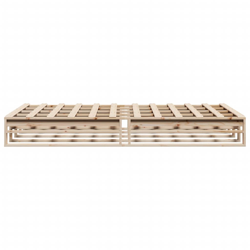 Solid Pine Wood Bed Frame 160x200 cm - Mattress Not Included