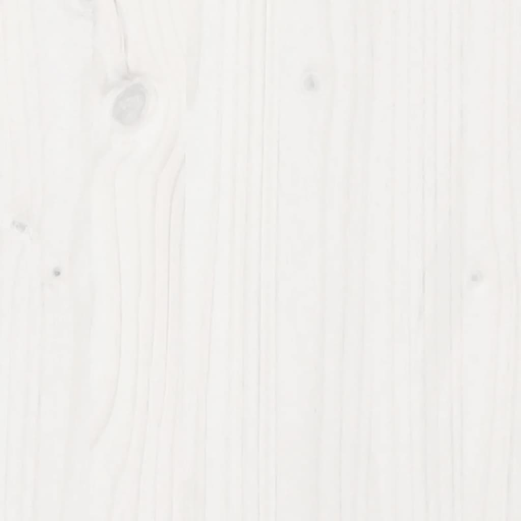 Solid Pine White Double Bed Frame 135x190 cm - No Mattress