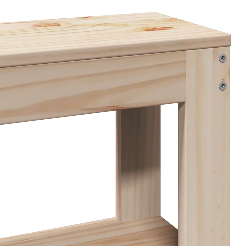 Headboard with Shelves 180 cm Solid Wood Pine