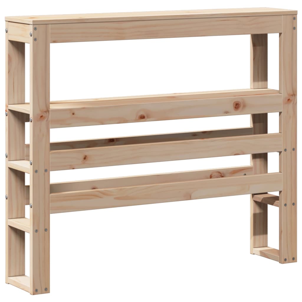 Solid Pine Headboard with Shelves, 90 cm - Stylish & Functional
