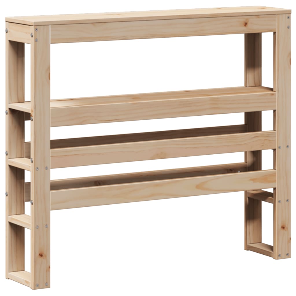 75 cm Solid Pine Headboard with Shelves - Sleek & Functional Design