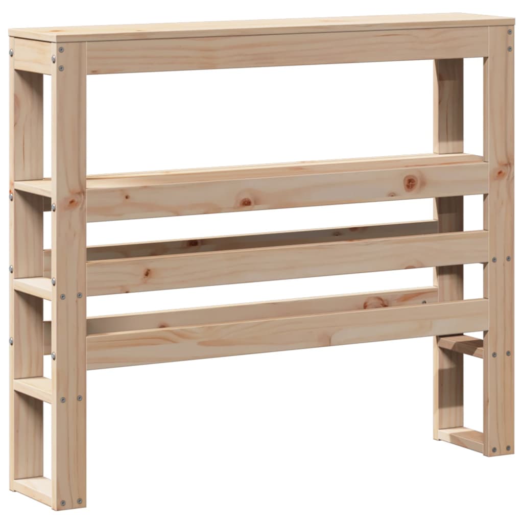 75 cm Solid Pine Headboard with Shelves - Sleek & Functional Design
