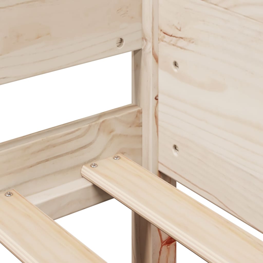 Solid Pine Wood Bed Frame 80x200 cm - Mattress Not Included