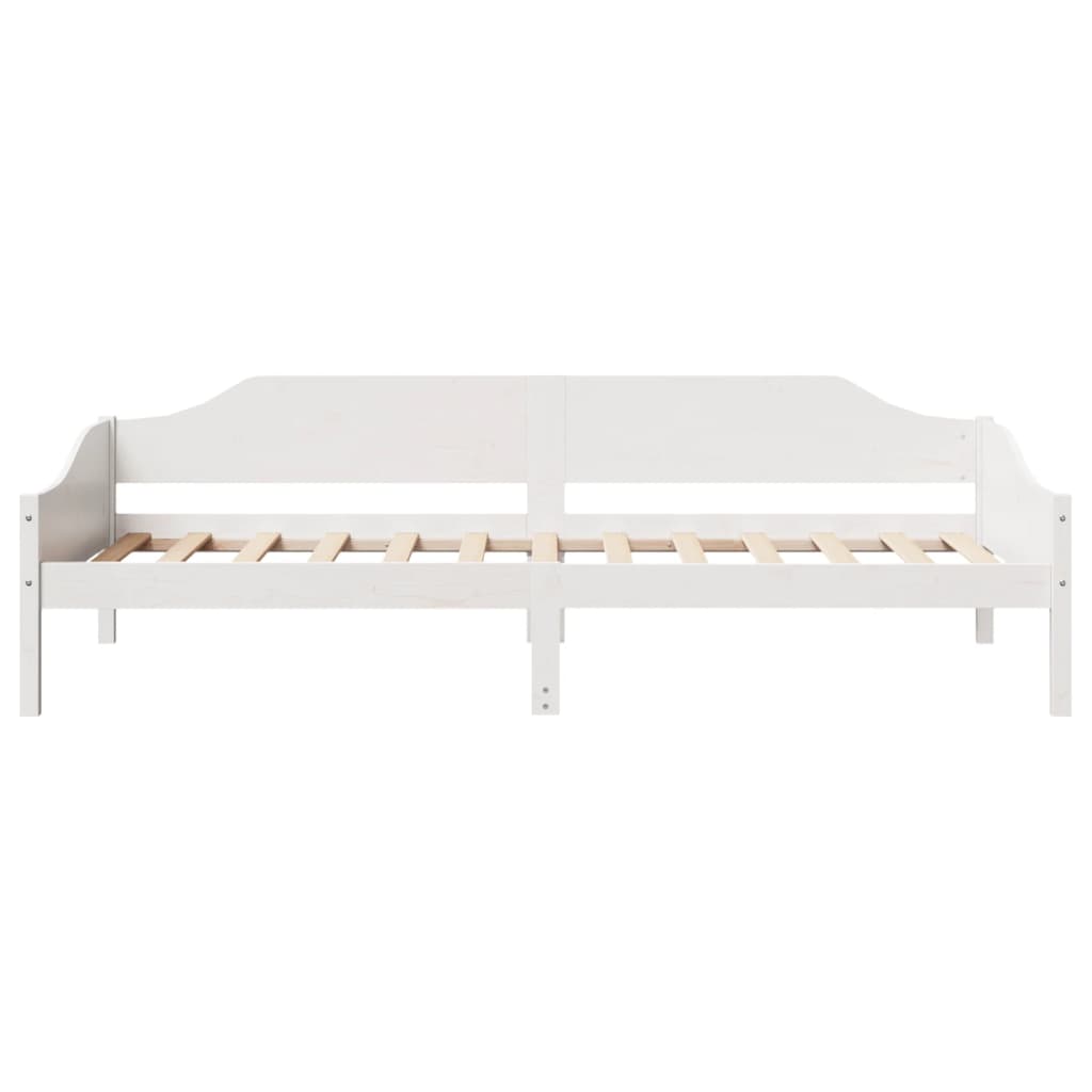 Solid Pine Bed Frame, White, 80x200 cm - Mattress Not Included