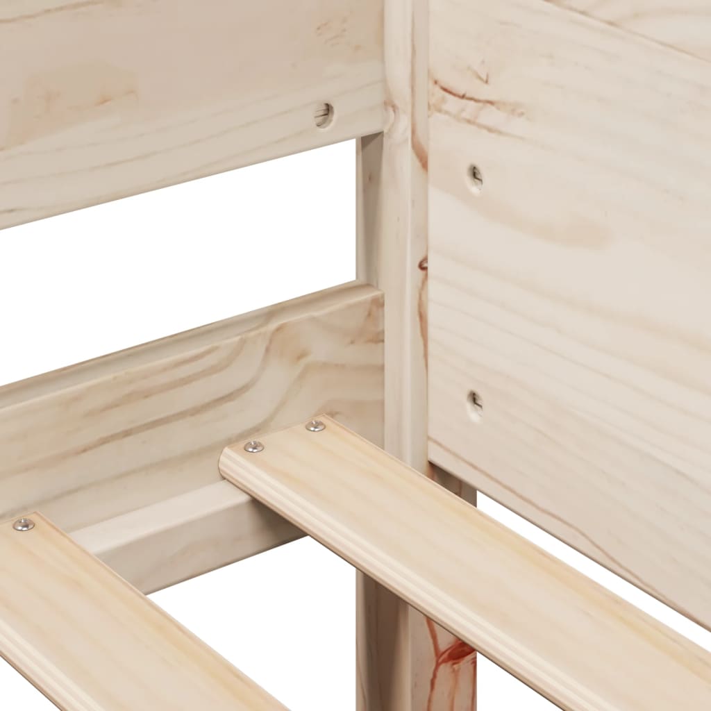 Solid Pine Wood Bed Frame 90x200 cm - No Mattress Included
