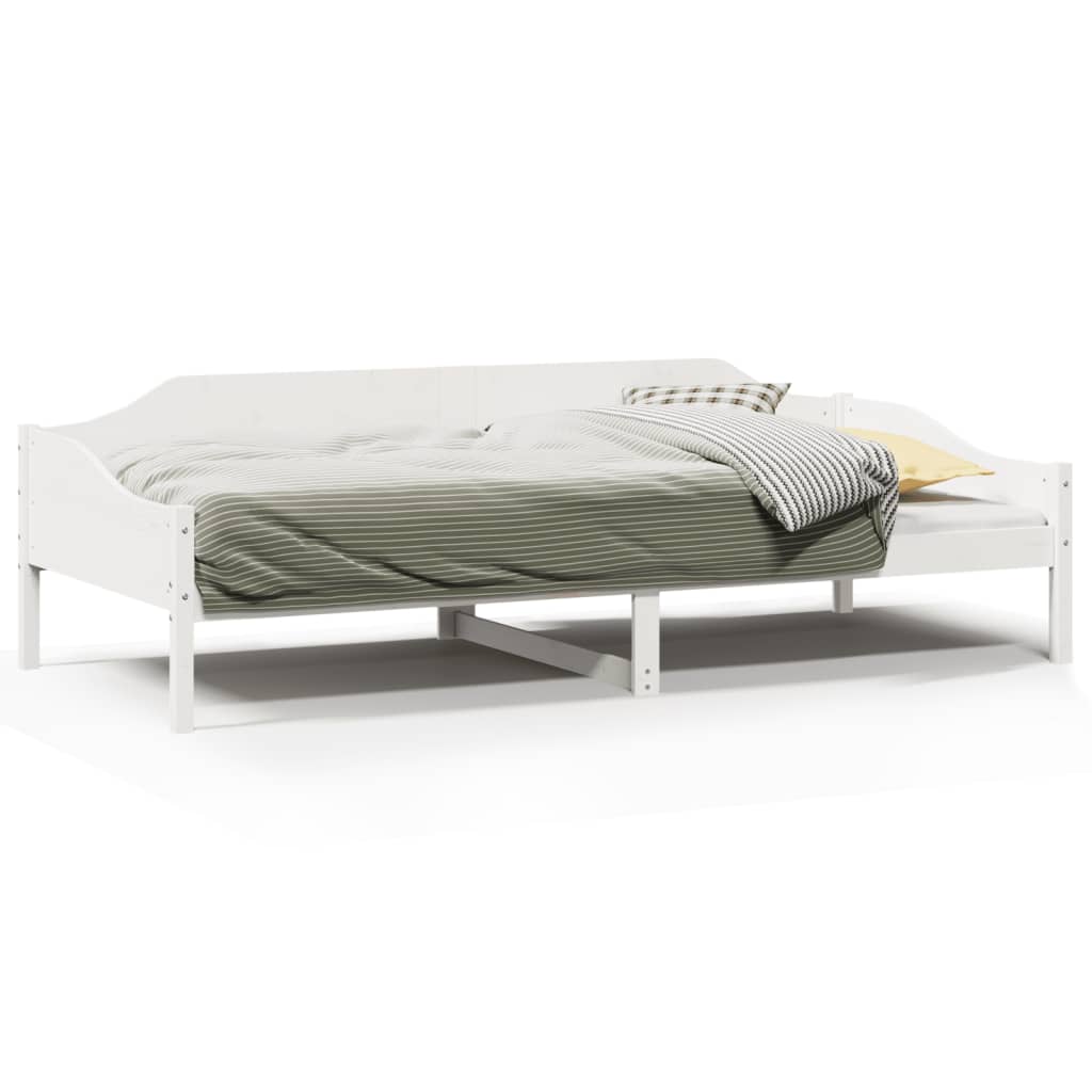 Solid Pine White Bed Frame, Single 90x190 cm, No Mattress