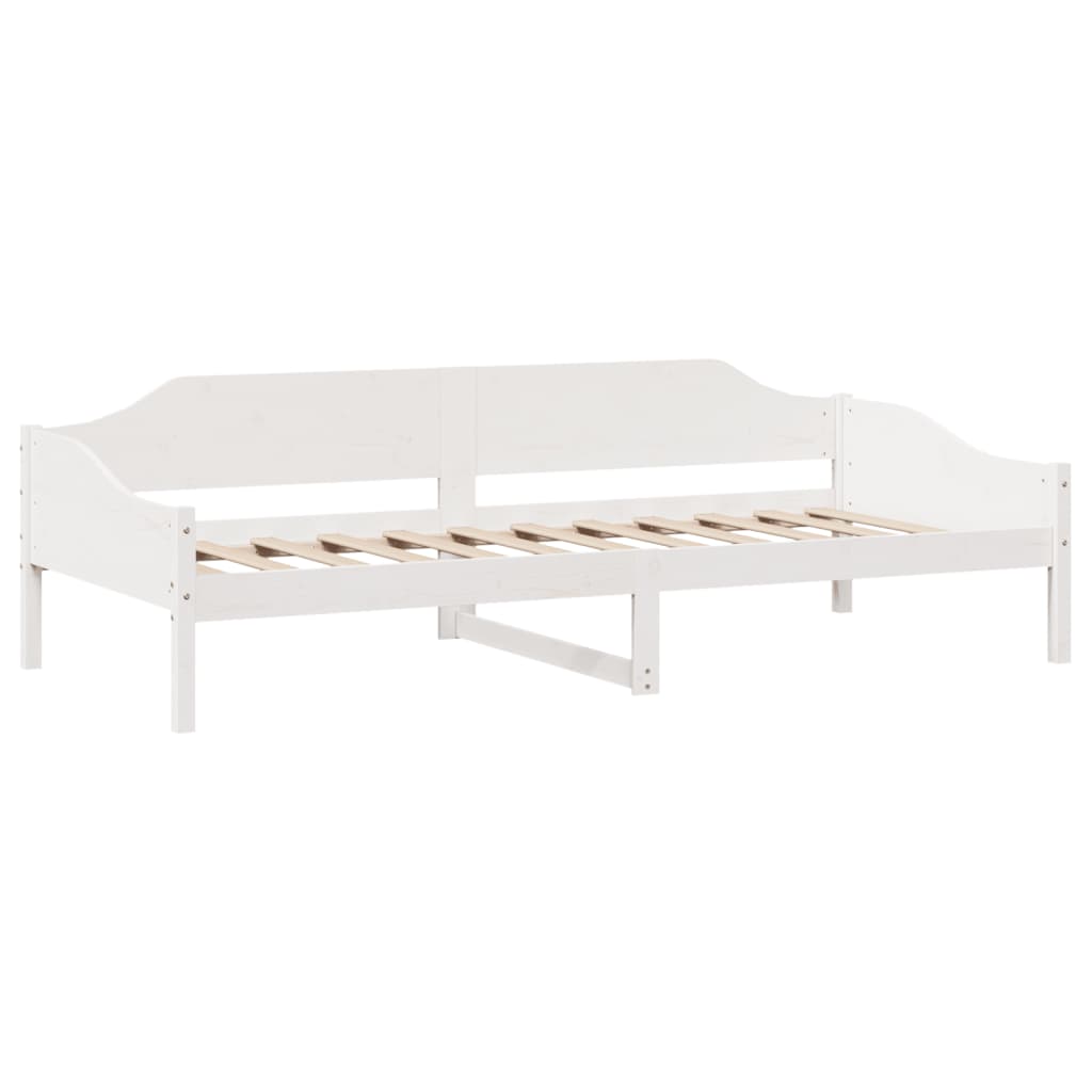 Solid Pine White Bed Frame, Single 90x190 cm, No Mattress