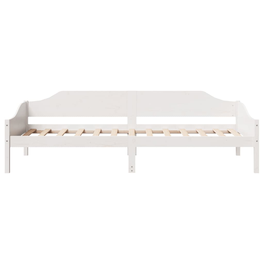 Solid Pine White Bed Frame, Single 90x190 cm, No Mattress