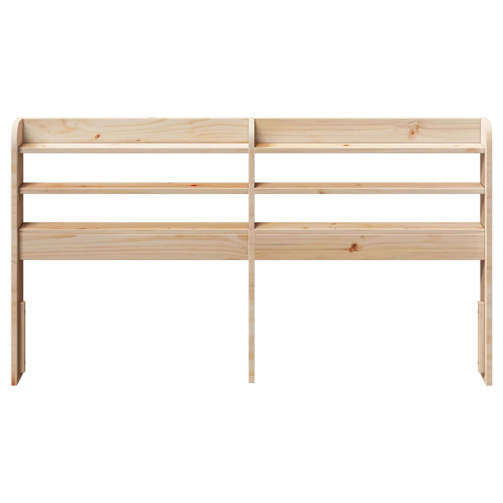 Solid Pine Headboard with Shelves 135cm - Stylish & Functional