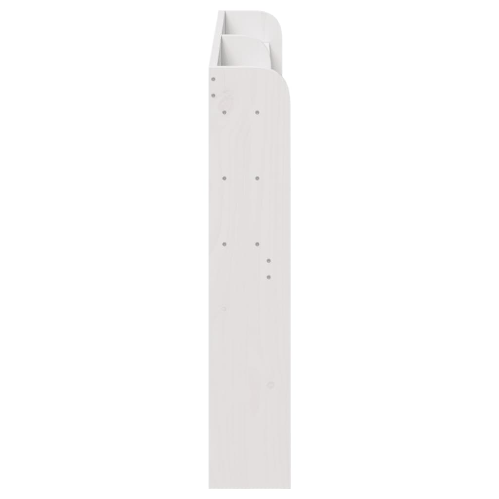 White Solid Pine Headboard with Shelves, 135 cm - Stylish & Functional