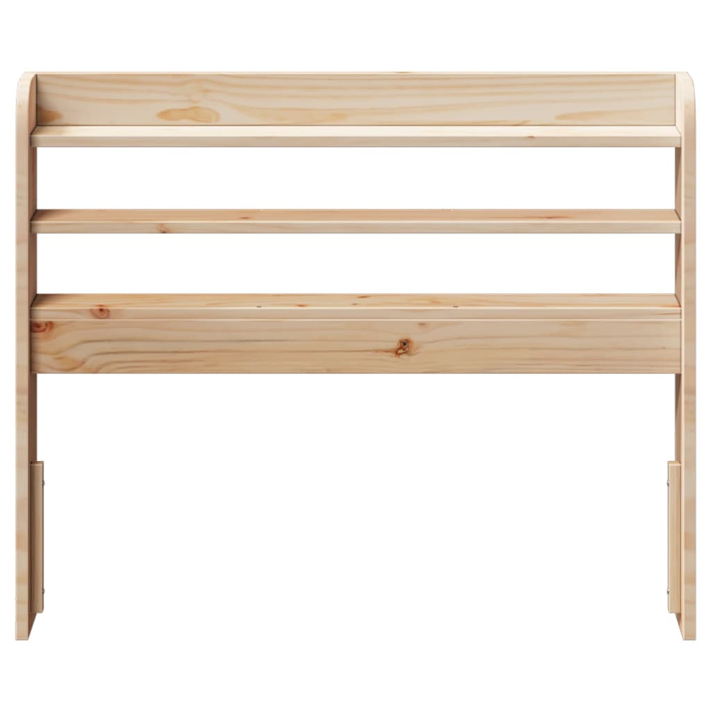 Solid Pine Wood Headboard with Shelves, 90cm - Storage Solution