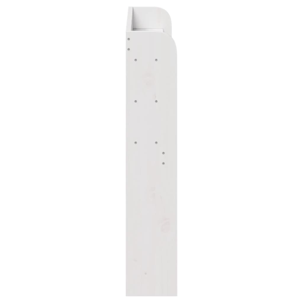 White Solid Pine Headboard with Shelves, 90 cm - Stylish & Practical