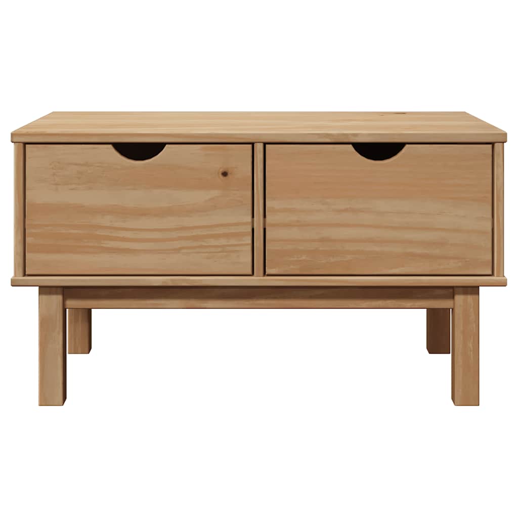 Solid Pine Hallway Bench OTTA 80x40x45 cm in Natural Finish
