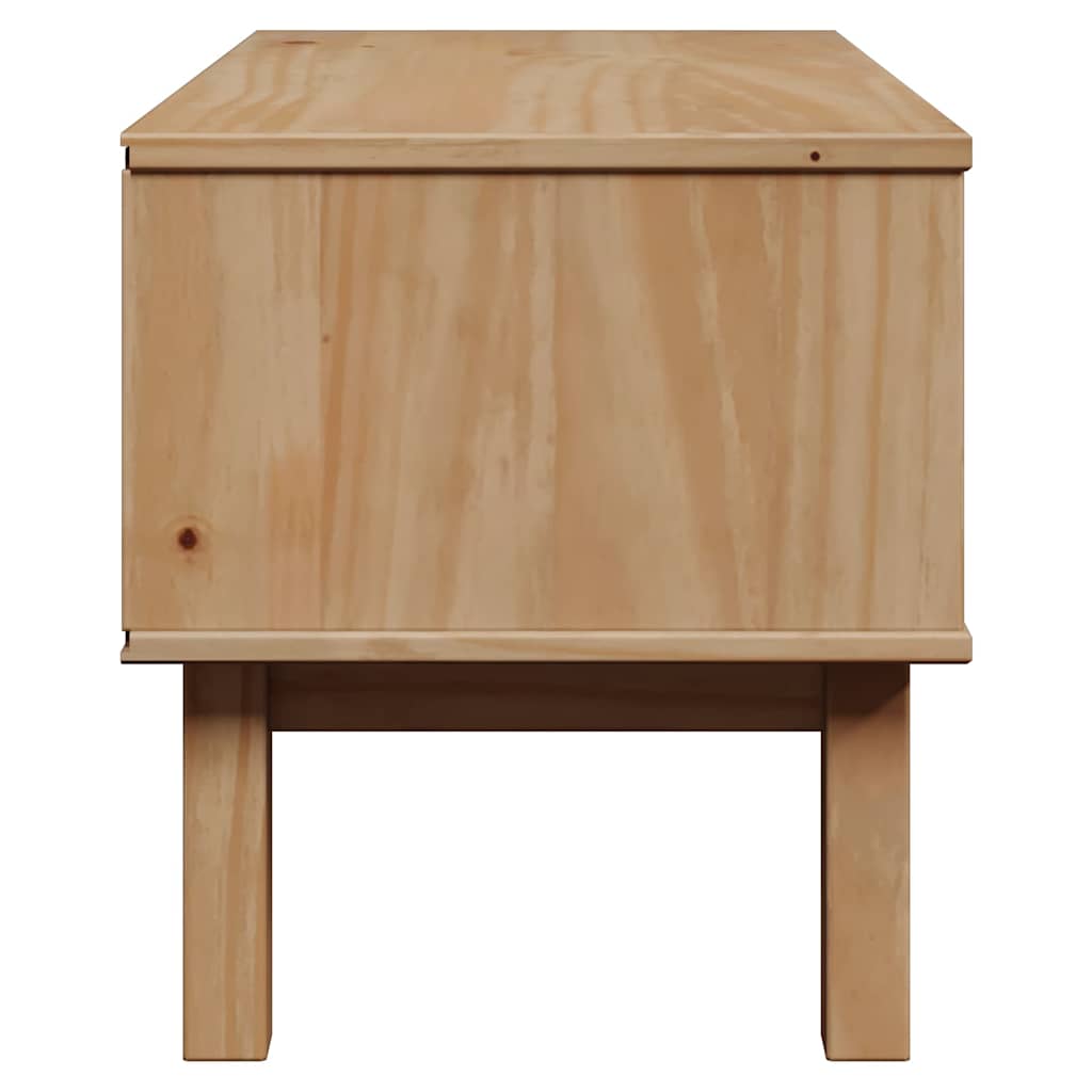 Solid Pine Hallway Bench OTTA 80x40x45 cm in Natural Finish