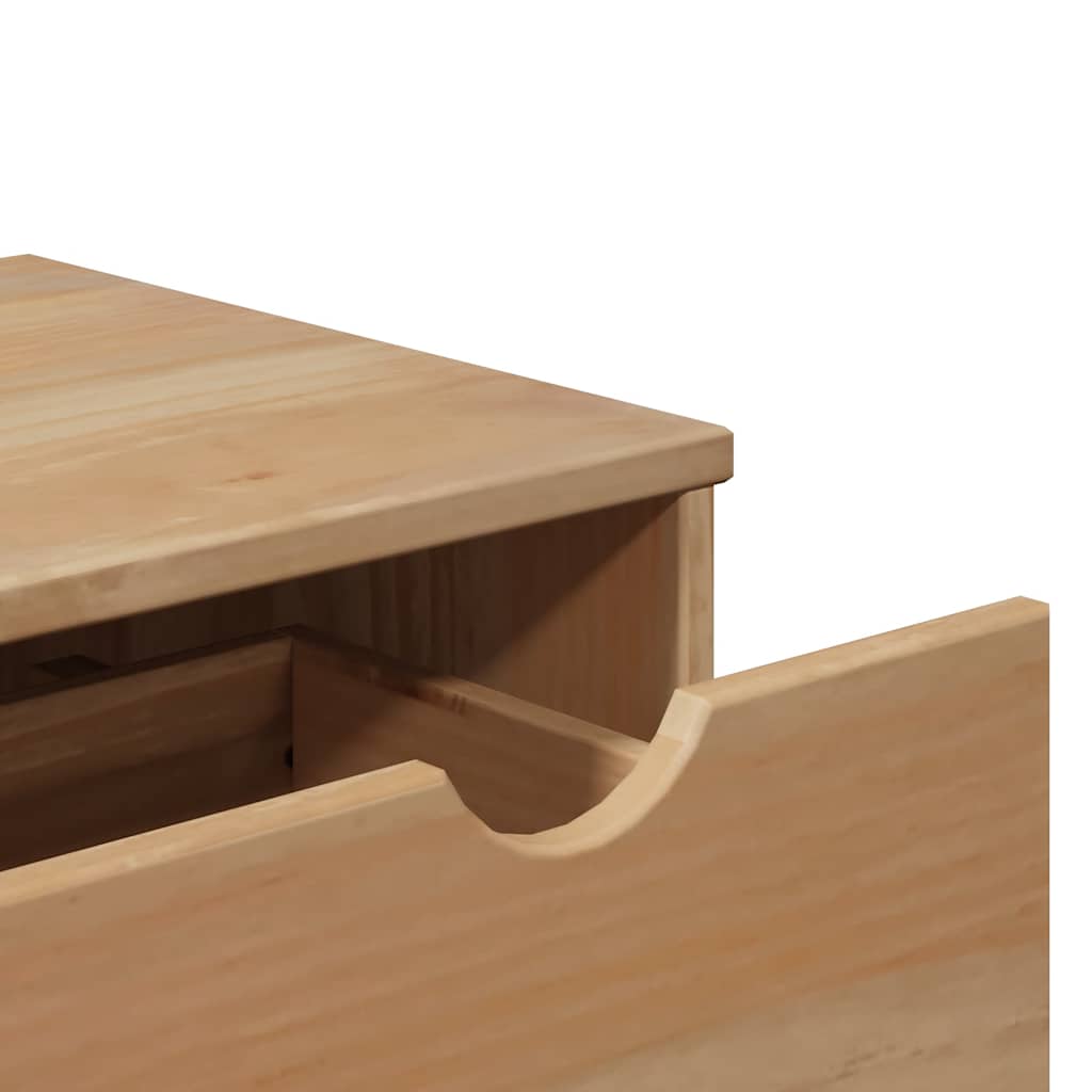 Solid Pine Hallway Bench OTTA 80x40x45 cm in Natural Finish