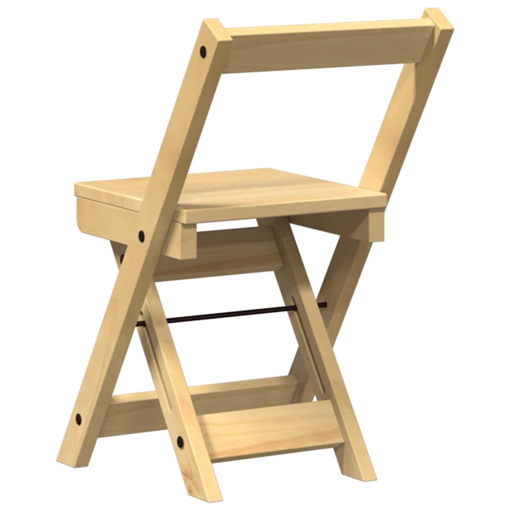 Foldable Dining Chairs 4 pcs, Solid Pine Wood, Wax Brown Finish