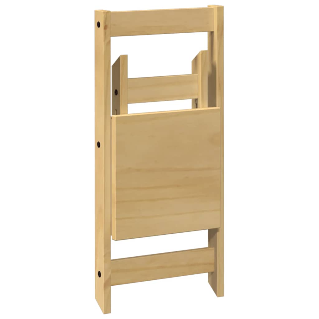 Foldable Dining Chairs 4 pcs, Solid Pine Wood, Wax Brown Finish