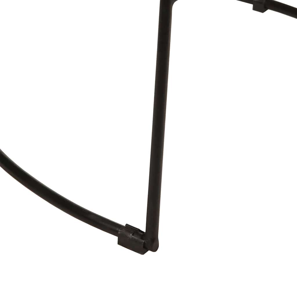Black Mango Wood Bar Stools Set of 2 - 49x43x88 cm