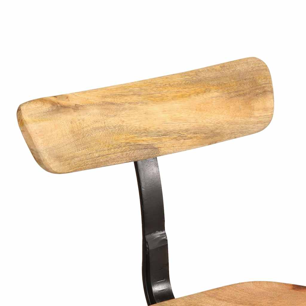 Solid Mango Wood Bar Stools Set of 2 - 49x43x103 cm