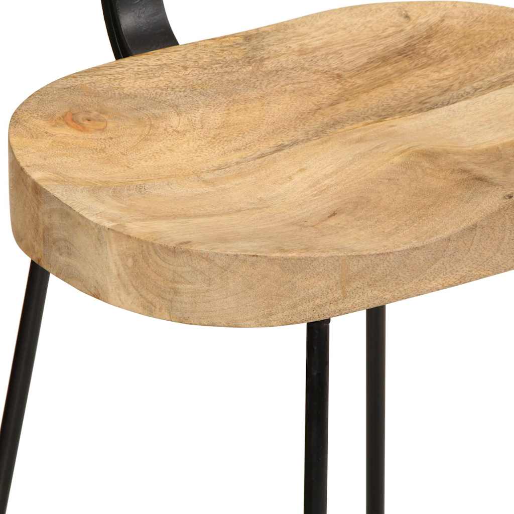 Solid Mango Wood Bar Stools Set of 2 - Stylish & Durable 88cm
