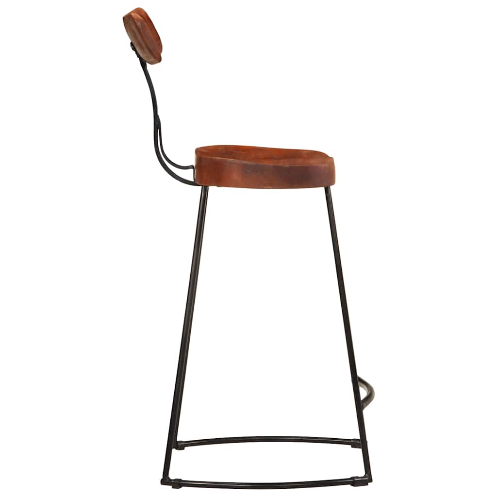 Solid Mango Wood Bar Stools, Set of 2, 49x43x88 cm