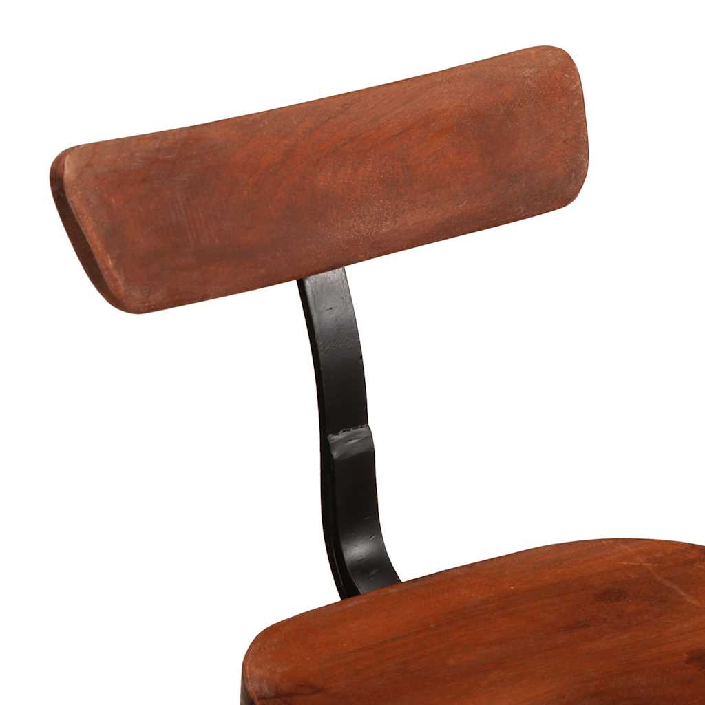 Solid Mango Wood Bar Stools, Set of 2, 49x43x88 cm
