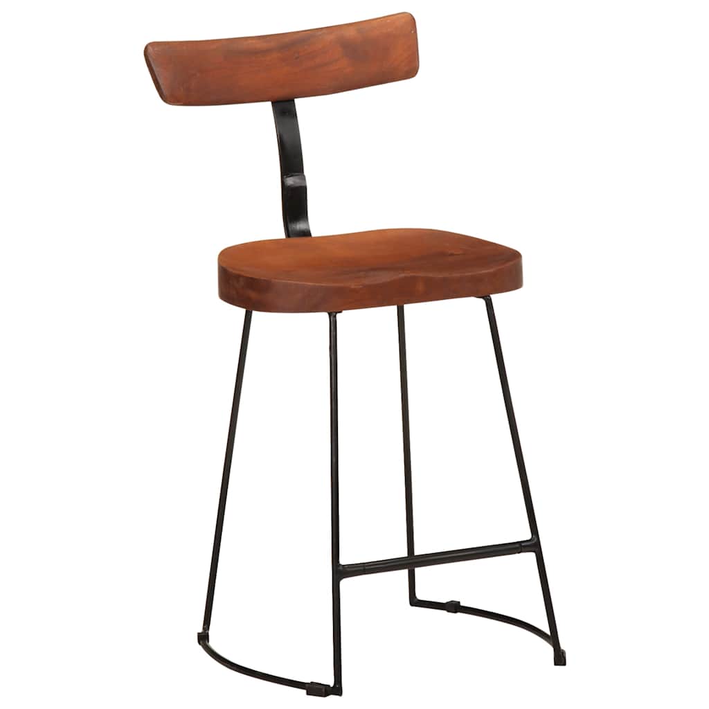 Solid Wood Mango Bar Stools Set of 2 - 49x43x79 cm