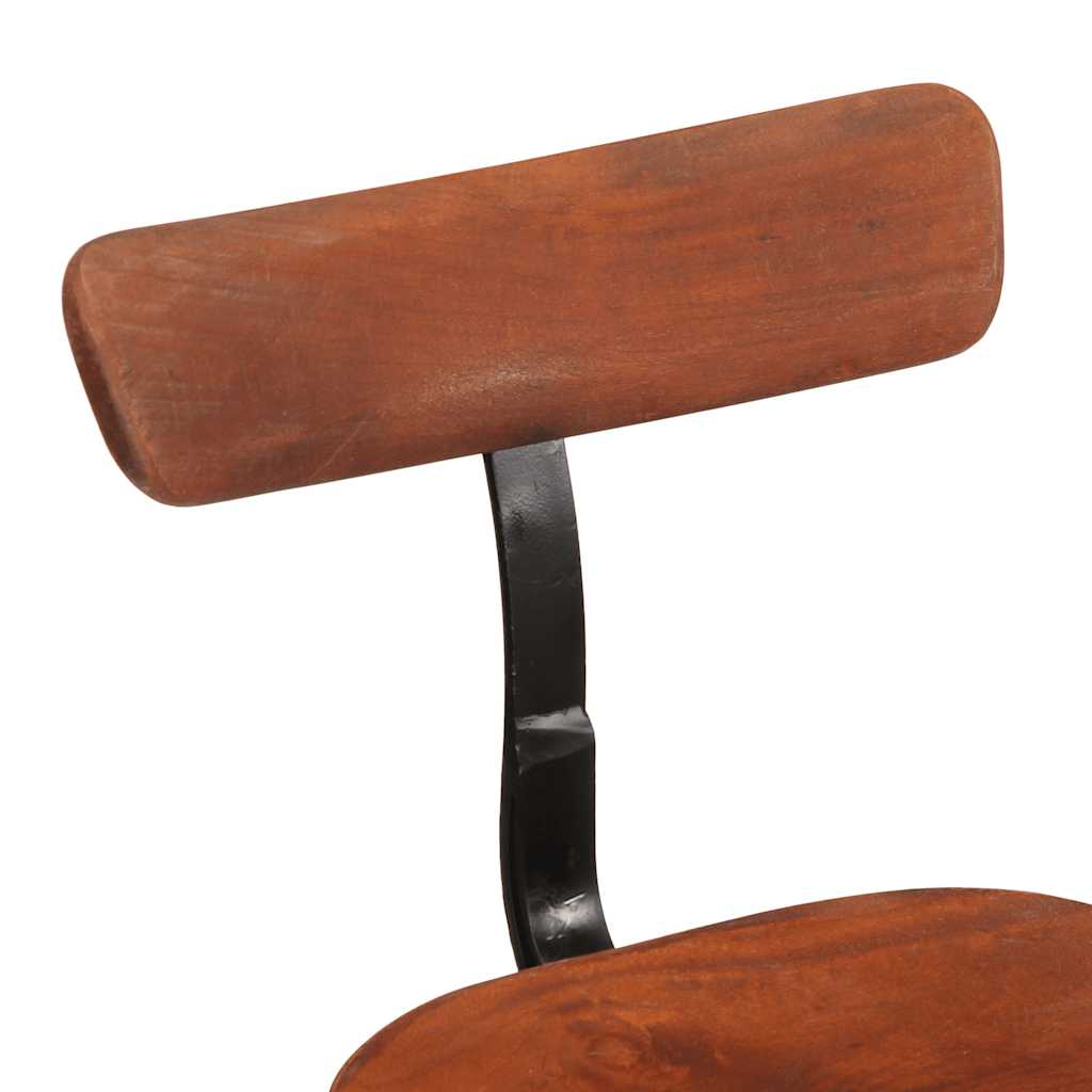 Solid Wood Mango Bar Stools Set of 2 - 49x43x79 cm