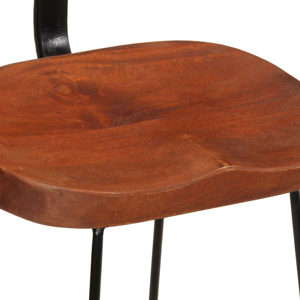 Solid Wood Mango Bar Stools Set of 2 - 49x43x79 cm