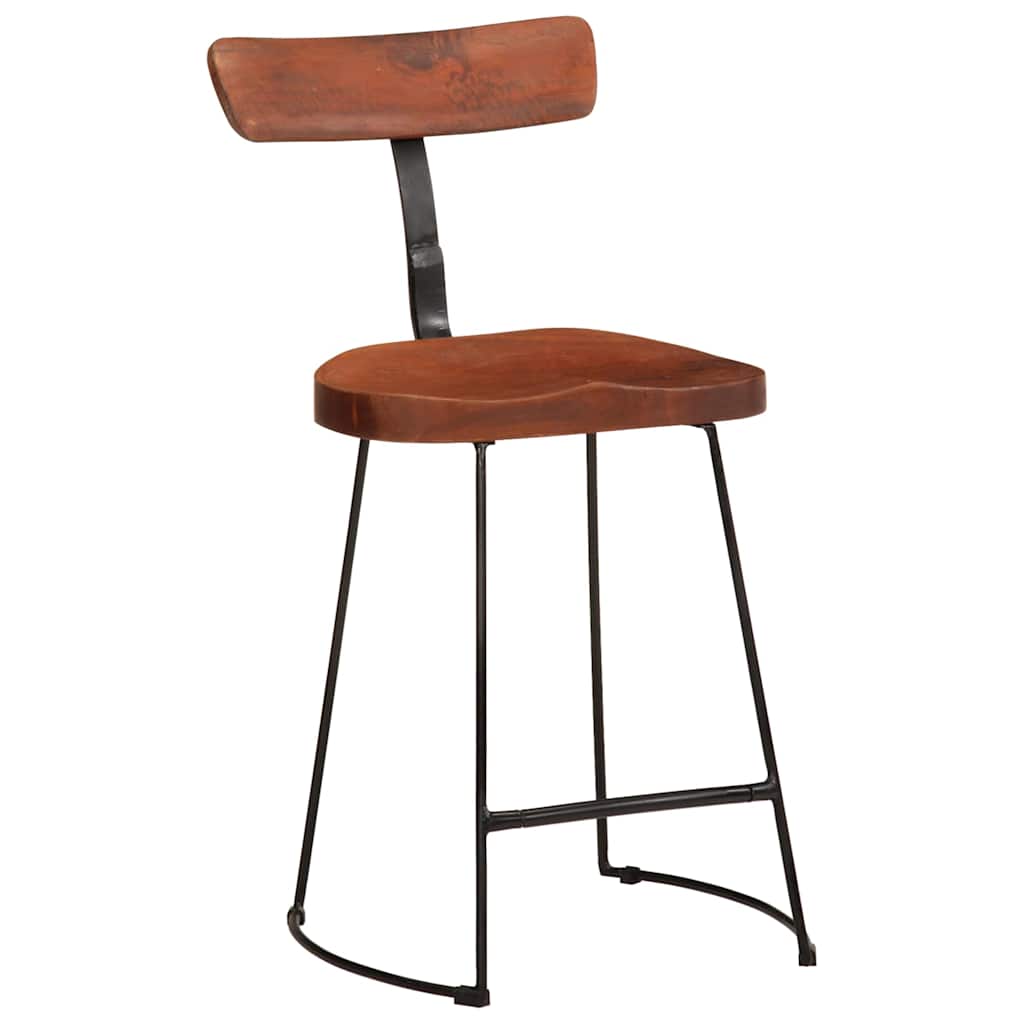 Solid Wood Mango Bar Stools Set of 2 - 49x43x79 cm