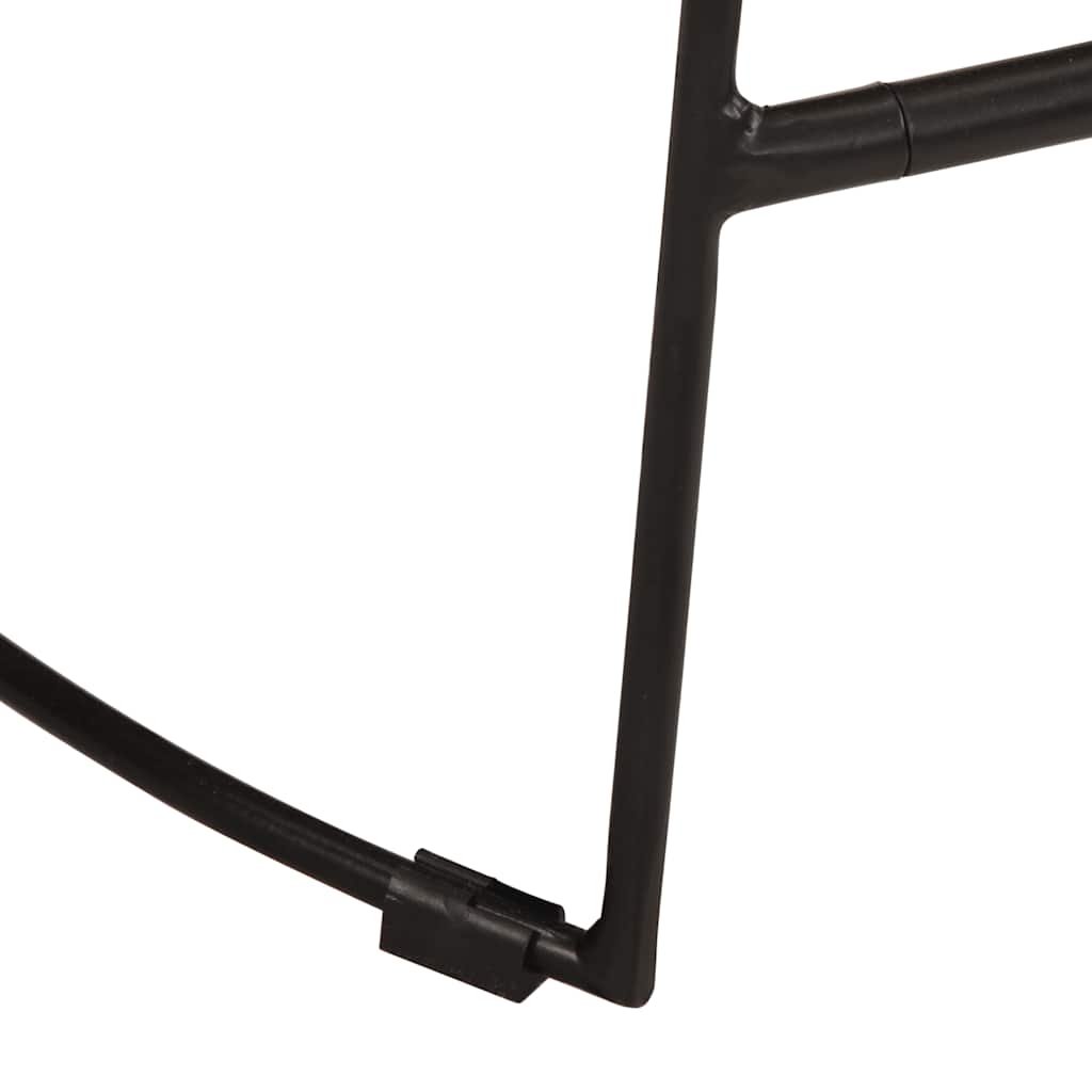 Set of 2 Black Mango Wood Bar Stools - 45x40x78 cm