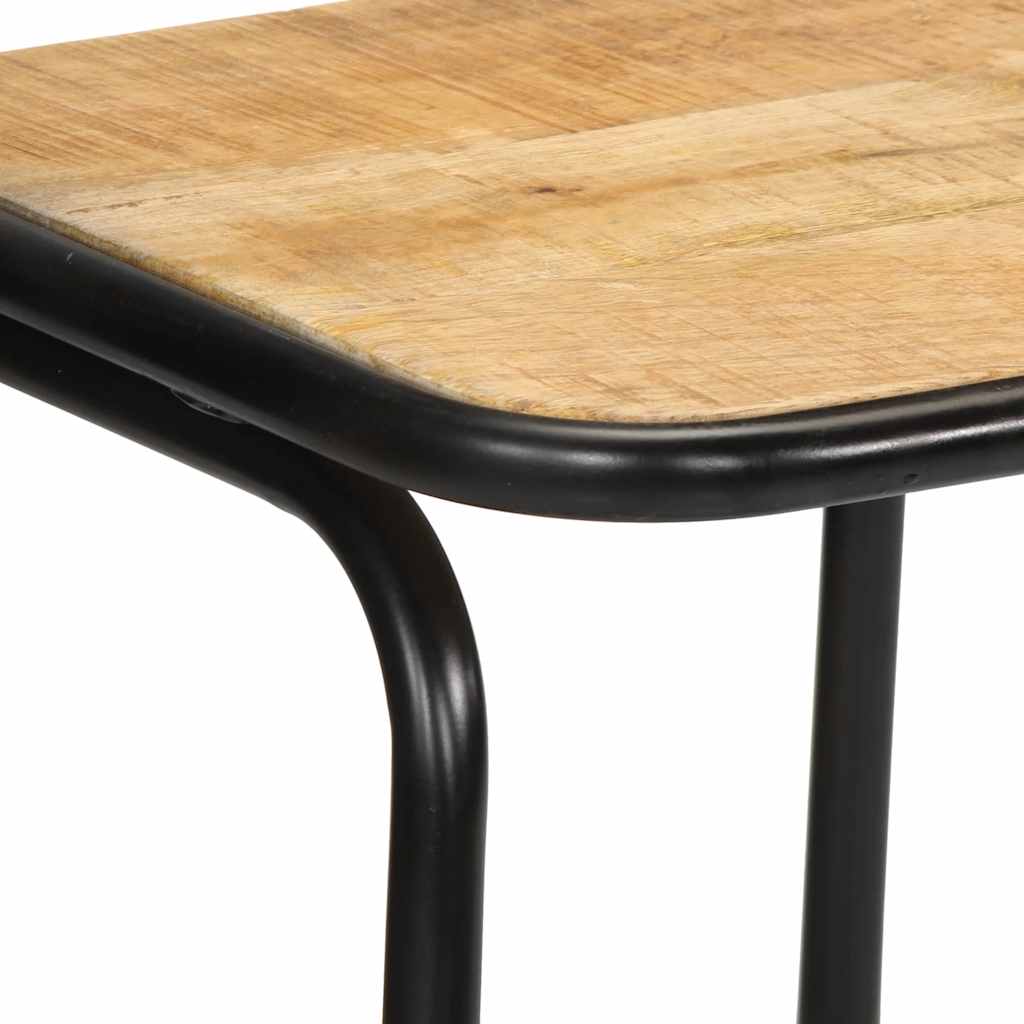 Solid Mango Wood Bar Stools - Set of 2, 46x35.5x80 cm
