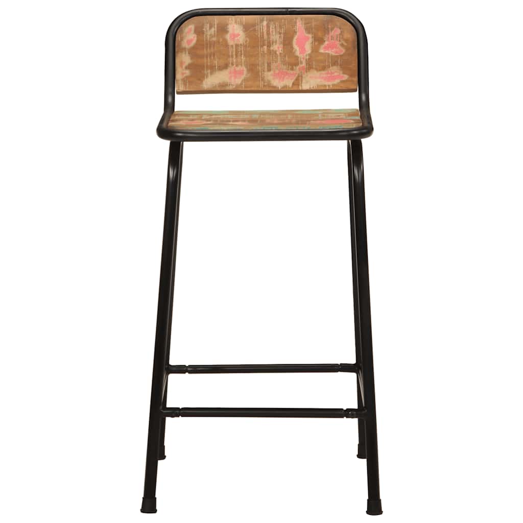 Reclaimed Solid Wood Bar Stools 2 pcs - 46x35.5x80 cm Eco-Friendly