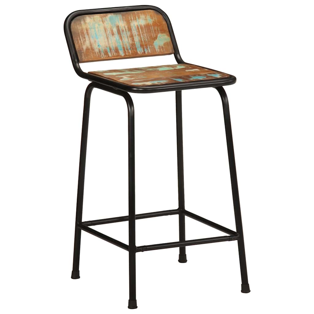 Reclaimed Solid Wood Bar Stools 2 pcs - 46x35.5x80 cm Eco-Friendly