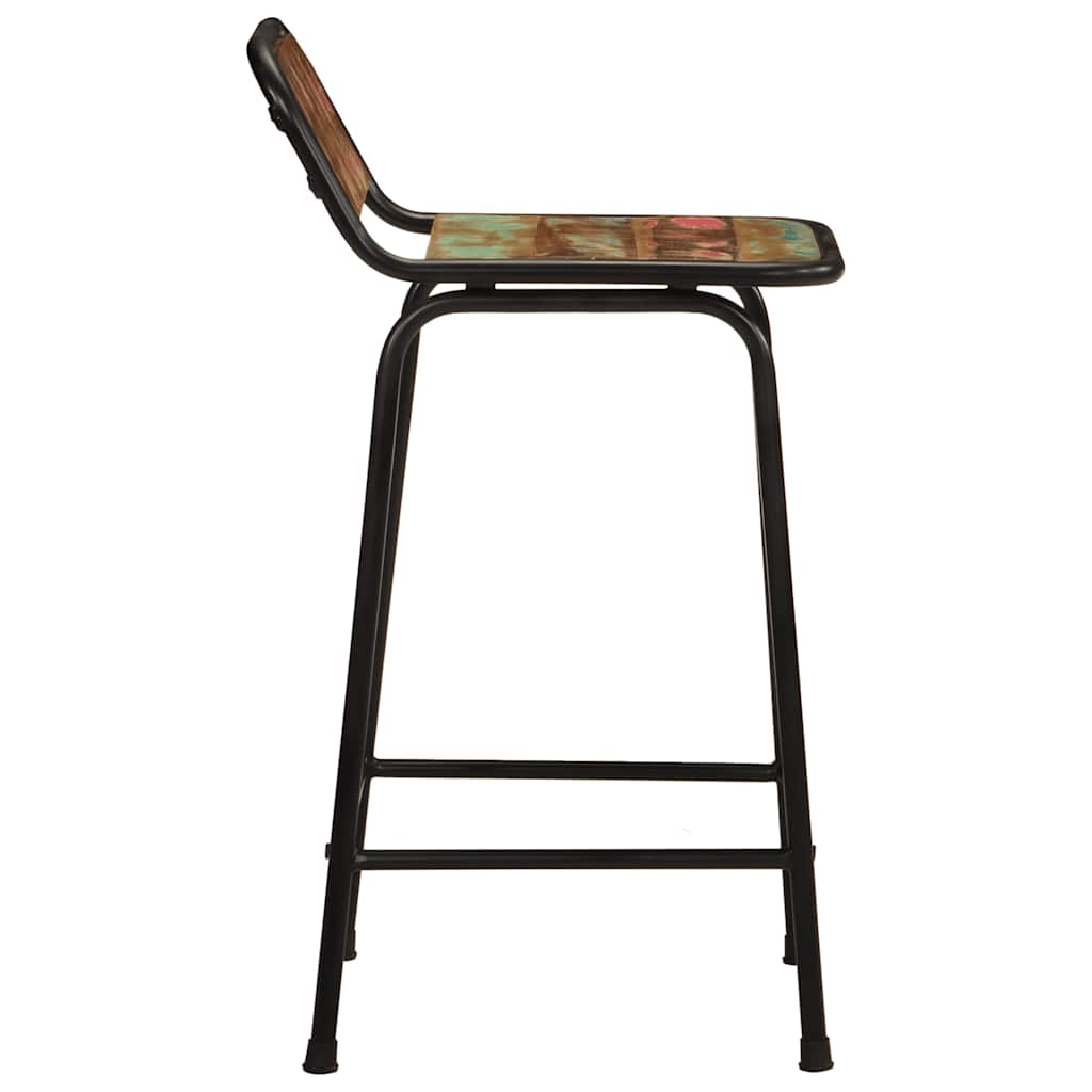 Reclaimed Solid Wood Bar Stools 2 pcs - 46x35.5x80 cm Eco-Friendly