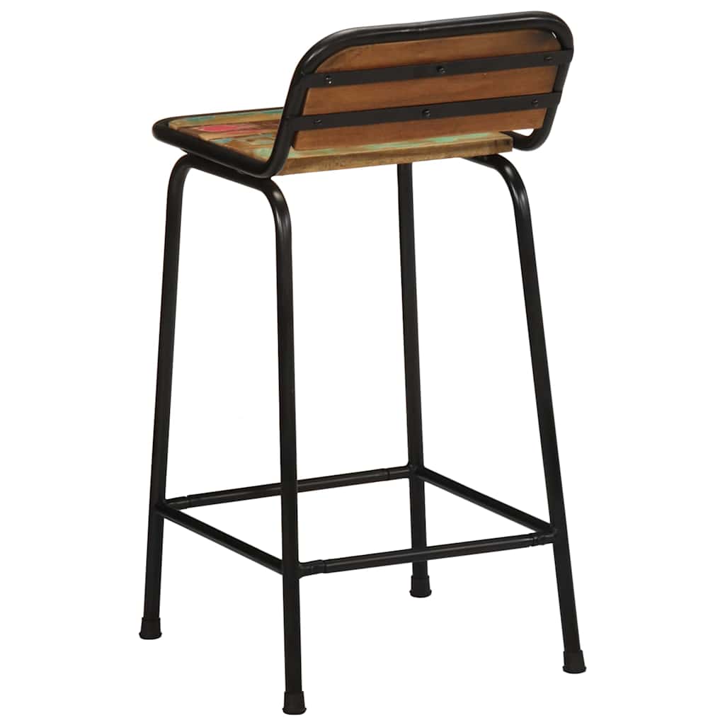 Reclaimed Solid Wood Bar Stools 2 pcs - 46x35.5x80 cm Eco-Friendly