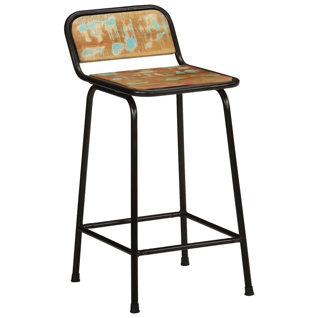 Reclaimed Solid Wood Bar Stools 2 pcs - 46x35.5x80 cm Eco-Friendly