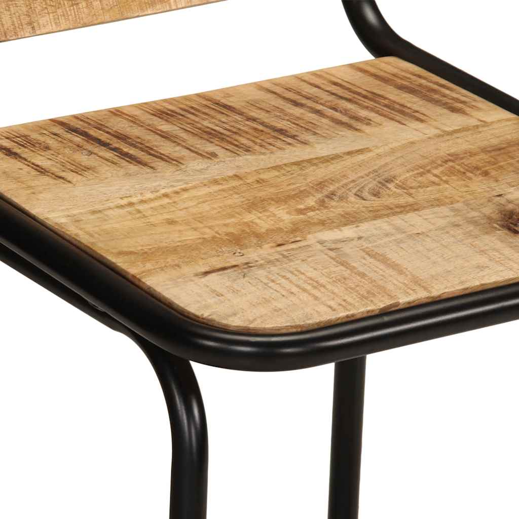 Solid Wood Mango Bar Stools Set of 2 - 46x35.5x70 cm