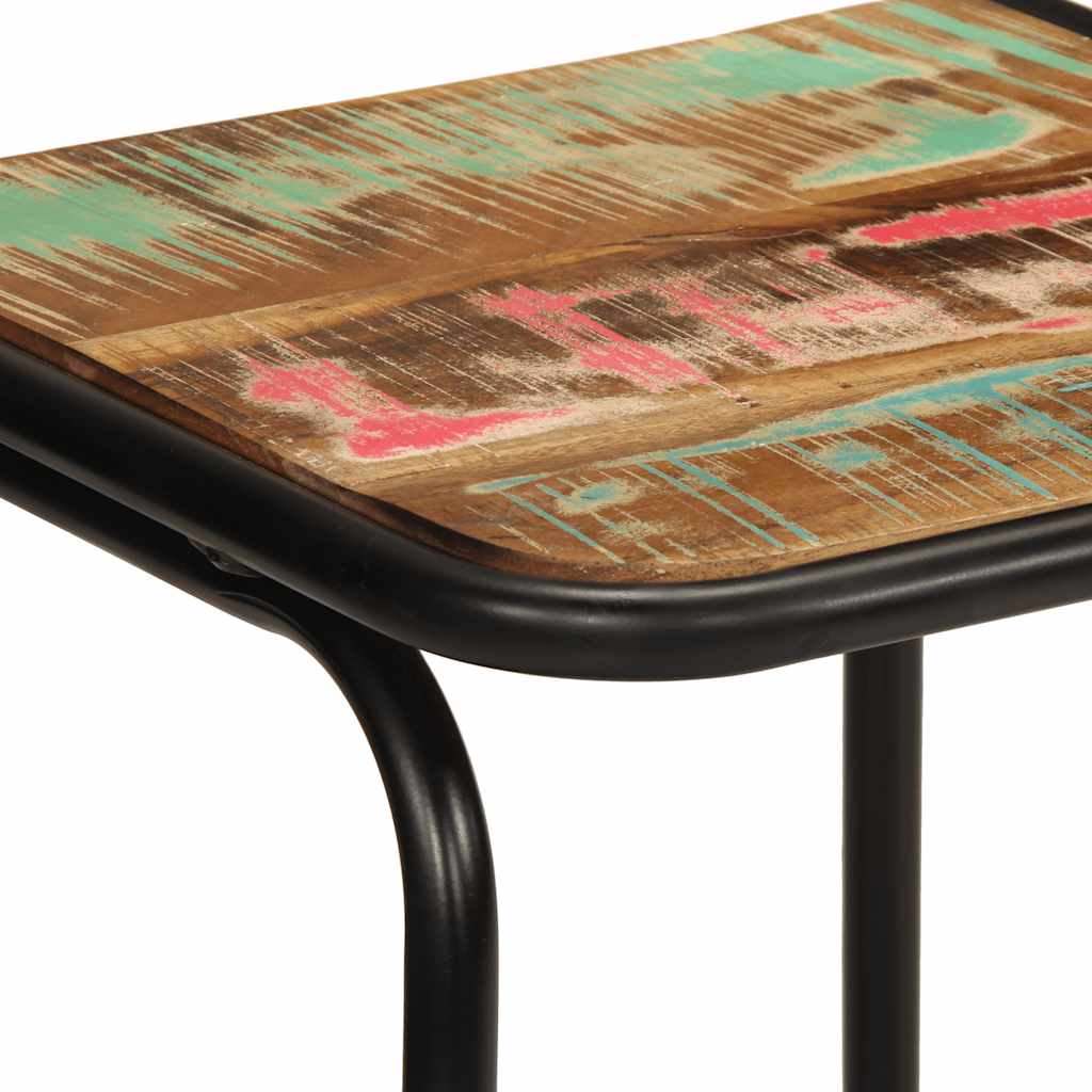 Reclaimed Solid Wood Bar Stools, Set of 2, 46x35.5x70 cm
