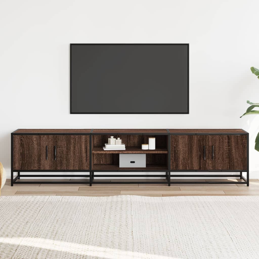 TV Cabinet Brown Oak 180x35x41 cm Engineered Wood