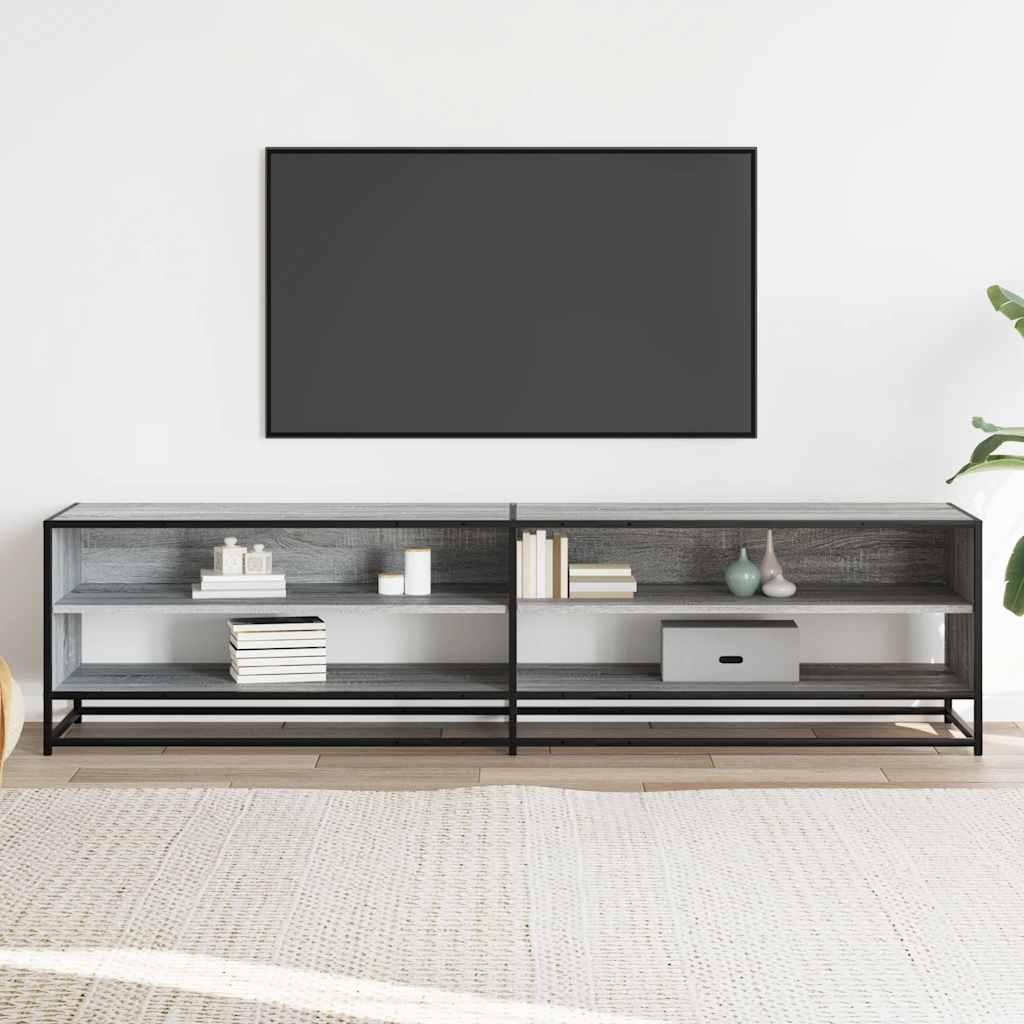 TV Cabinet Grey Sonoma 180.5x40x46 cm Engineered Wood